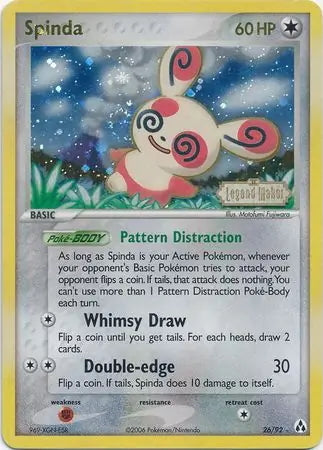 EX Legend Maker Spinda #26/92 reverse holo